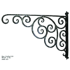 Ornamental Wrought Iron Hanging Flower Pot and Sign Bracket 24x32x2-7/8